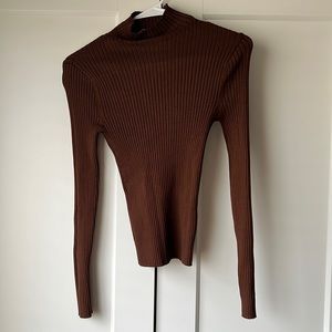 Zara Turtleneck Shirt/Sweater Brown M
